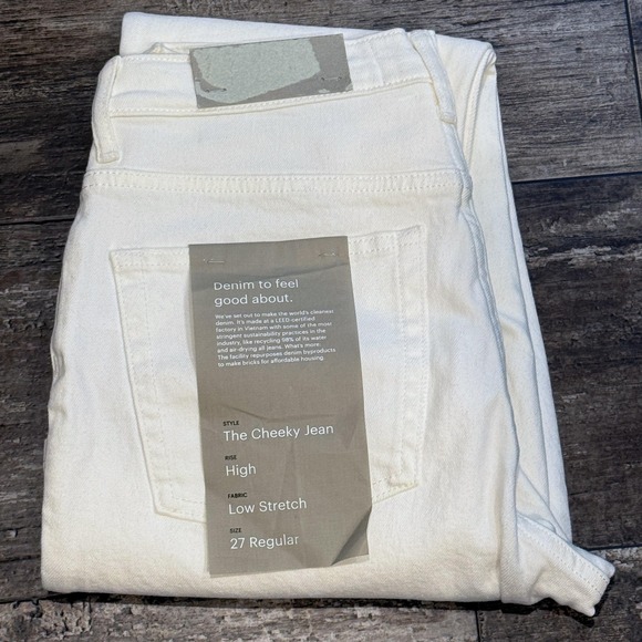 Everlane‎ Jeans The Cheeky Straight Jean High Rise Size 27 Regular Denim NWT - Picture 4 of 16